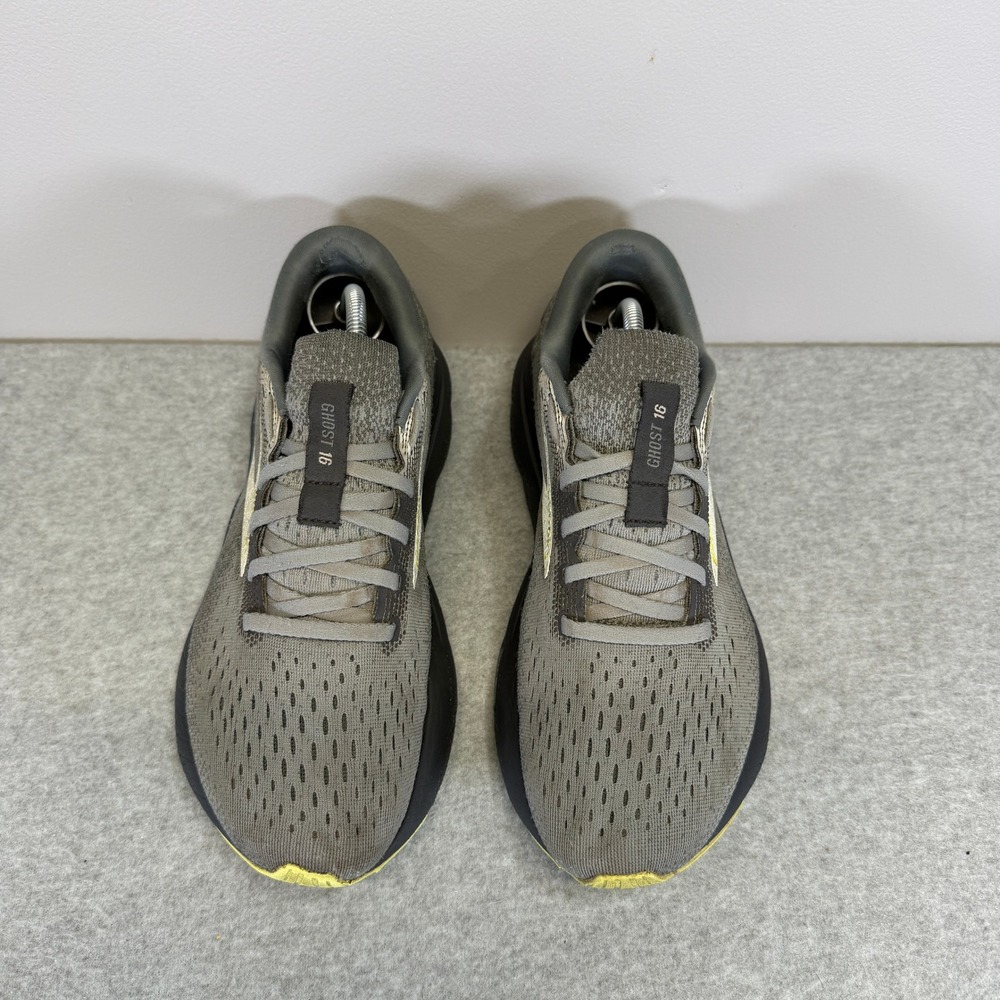 Brooks Ghost Men's Gray and Yellow Running Shoes - Picture 3 of 10